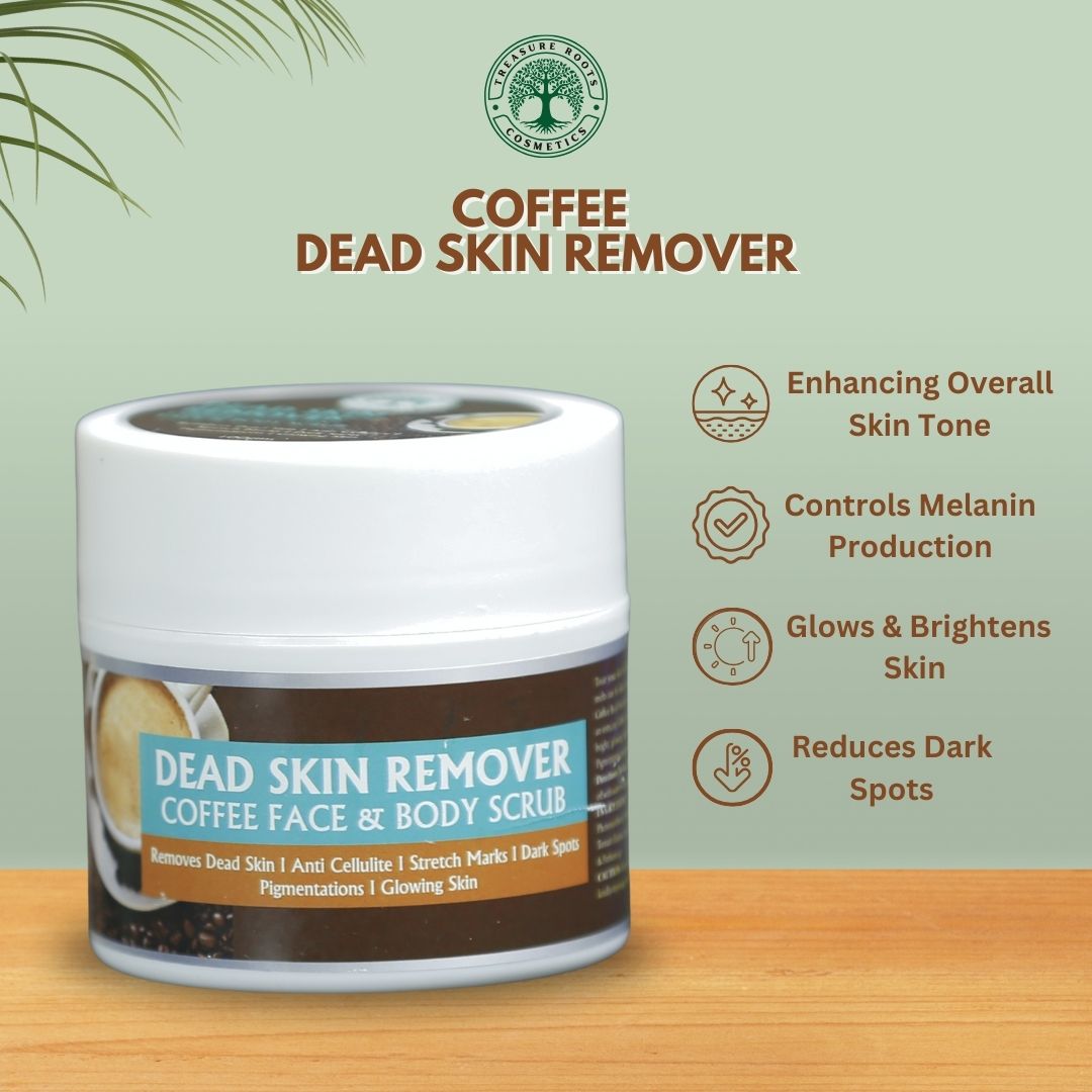 Treasure Roots Coffee Dead Skin Remover for Face and Body Scrub