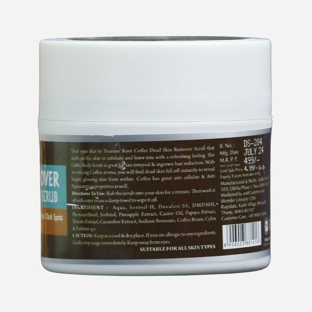 Treasure Roots Coffee Dead Skin Remover for Face and Body Scrub