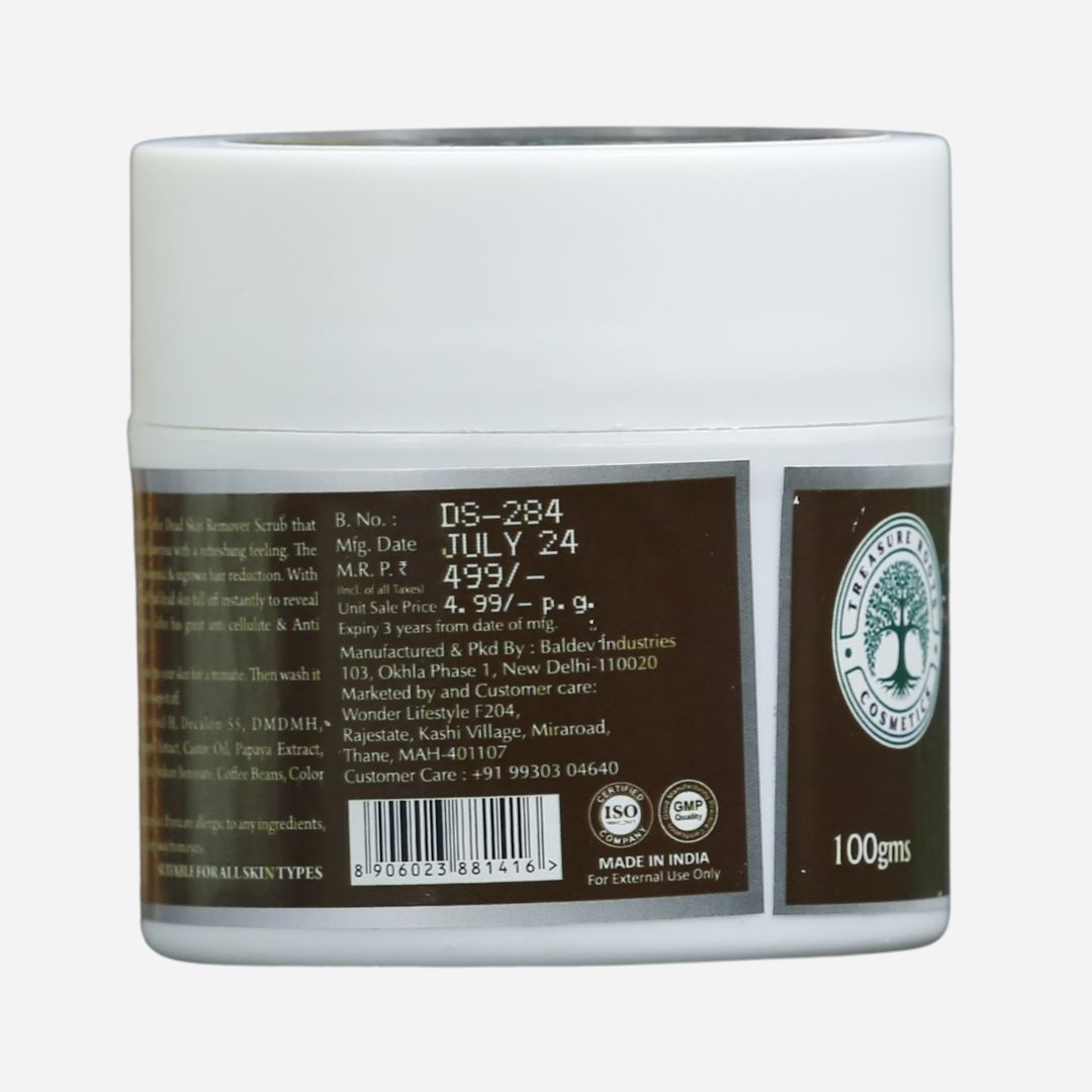 Treasure Roots Coffee Dead Skin Remover for Face and Body Scrub