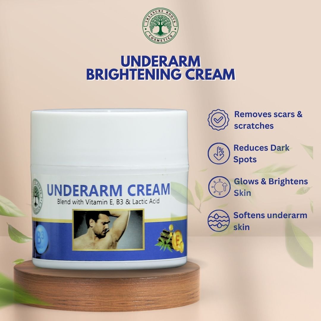 Treasure Roots Underarm Brightening Cream Vitamin E, B3 & Lactic Acid